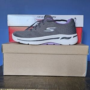 Skechers Go Walk Arch Fit - Gray and Lavender